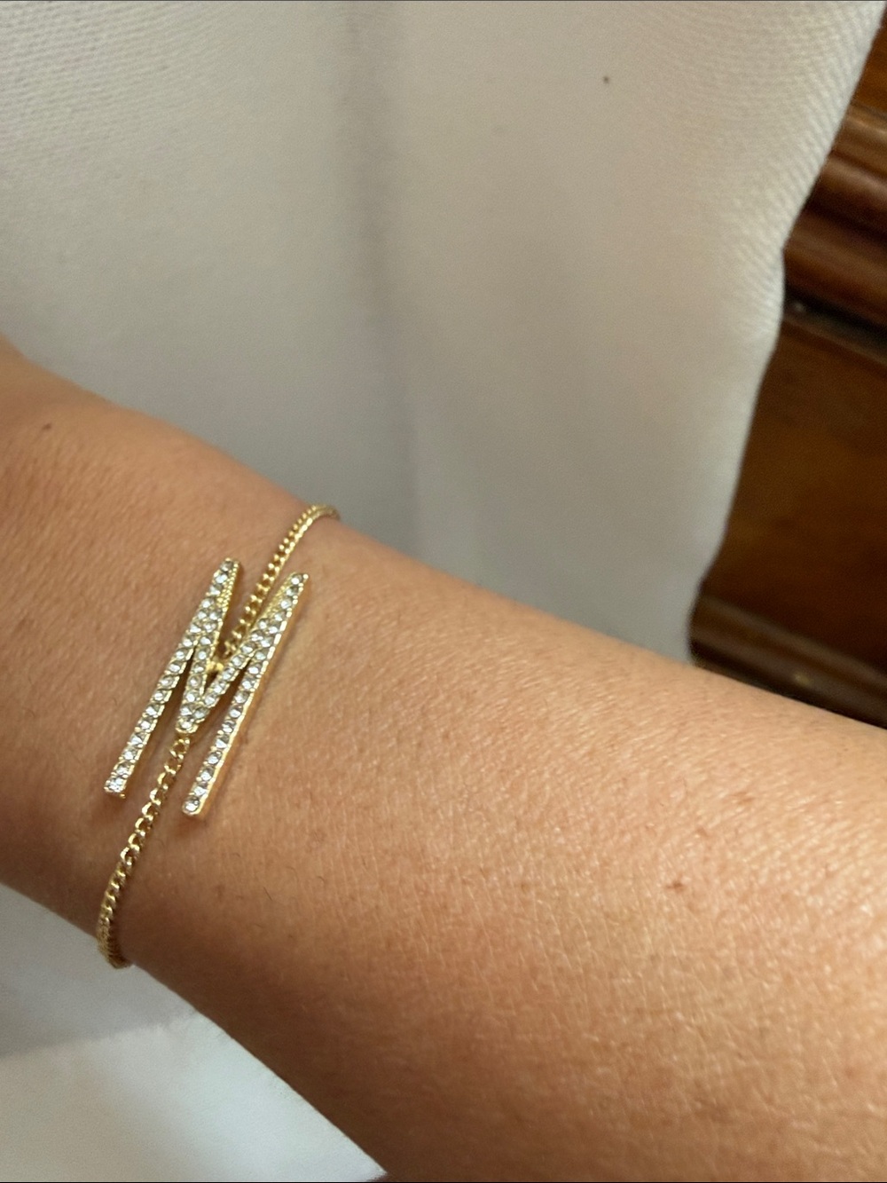 Gold Crystal Lightning Bolt Bracelet - Women Jewelry